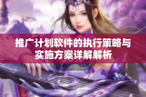 推广计划软件的执行策略与实施方案详解解析