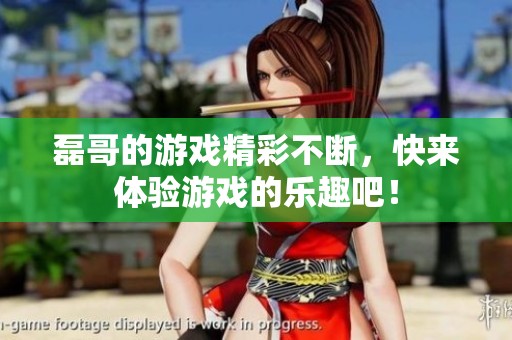 磊哥的游戏精彩不断，快来体验游戏的乐趣吧！
