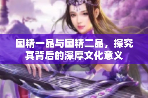 国精一品与国精二品，探究其背后的深厚文化意义